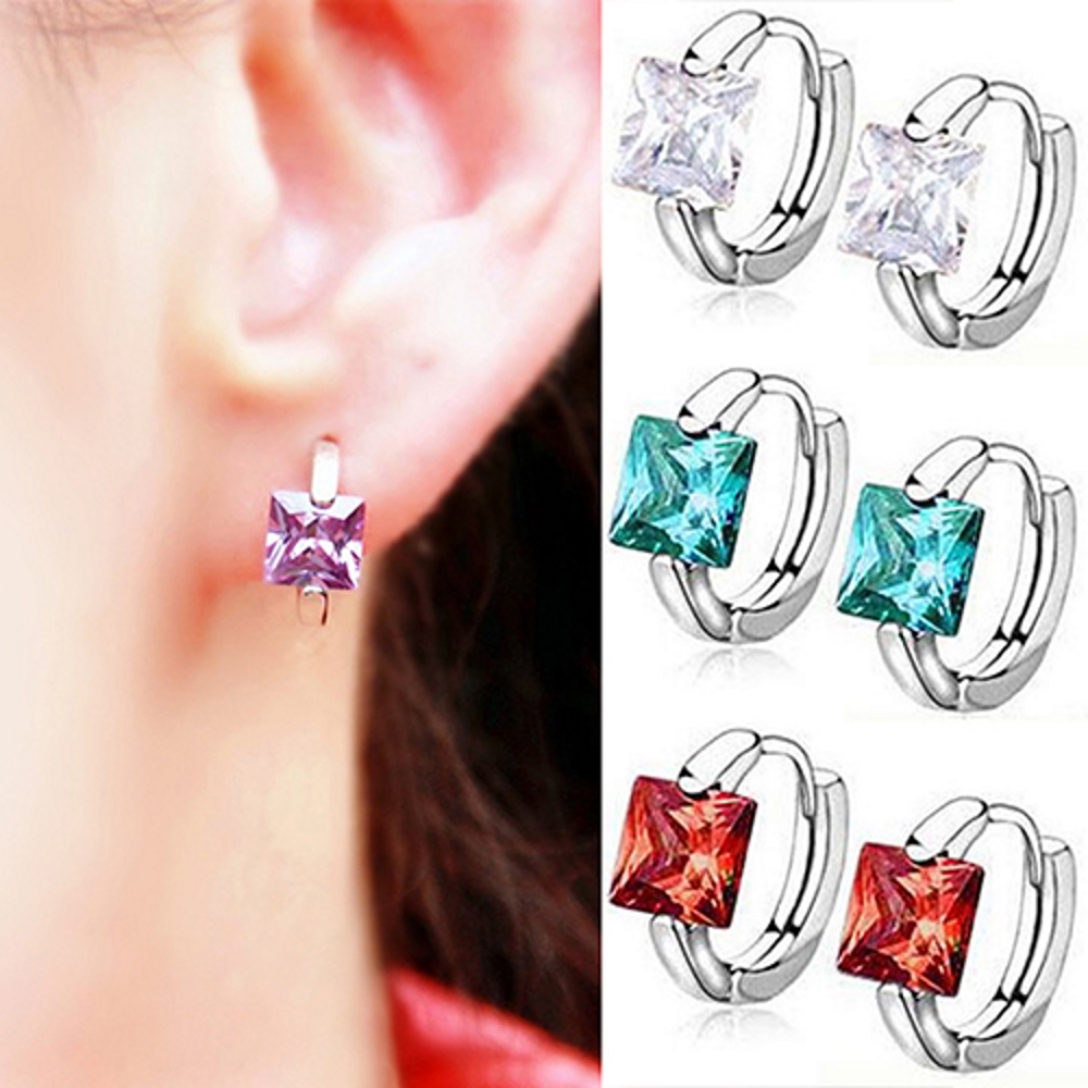 Silver filled earrings Austrian Crysta - 2
