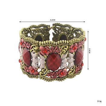 Österrikiska kristall emalj gammal guldpläterad armband