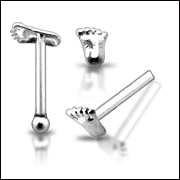 925 Silver Barefoot Nose stud