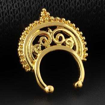 YELLOW GOLD Nose Rings Body Piercing Fake Septum Clicker