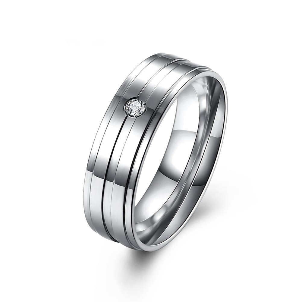 Rostfritt stål ring  CZ