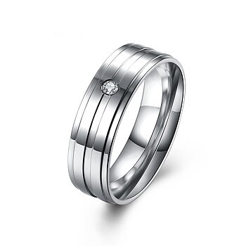 Rostfritt stål ring  CZ