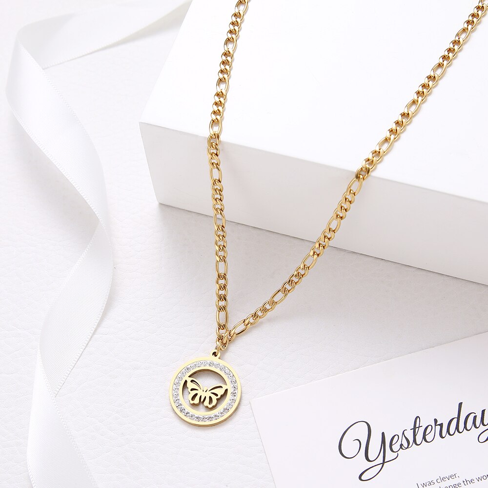 Rostfritt stål HALSBAND GULD, SILVER - 5