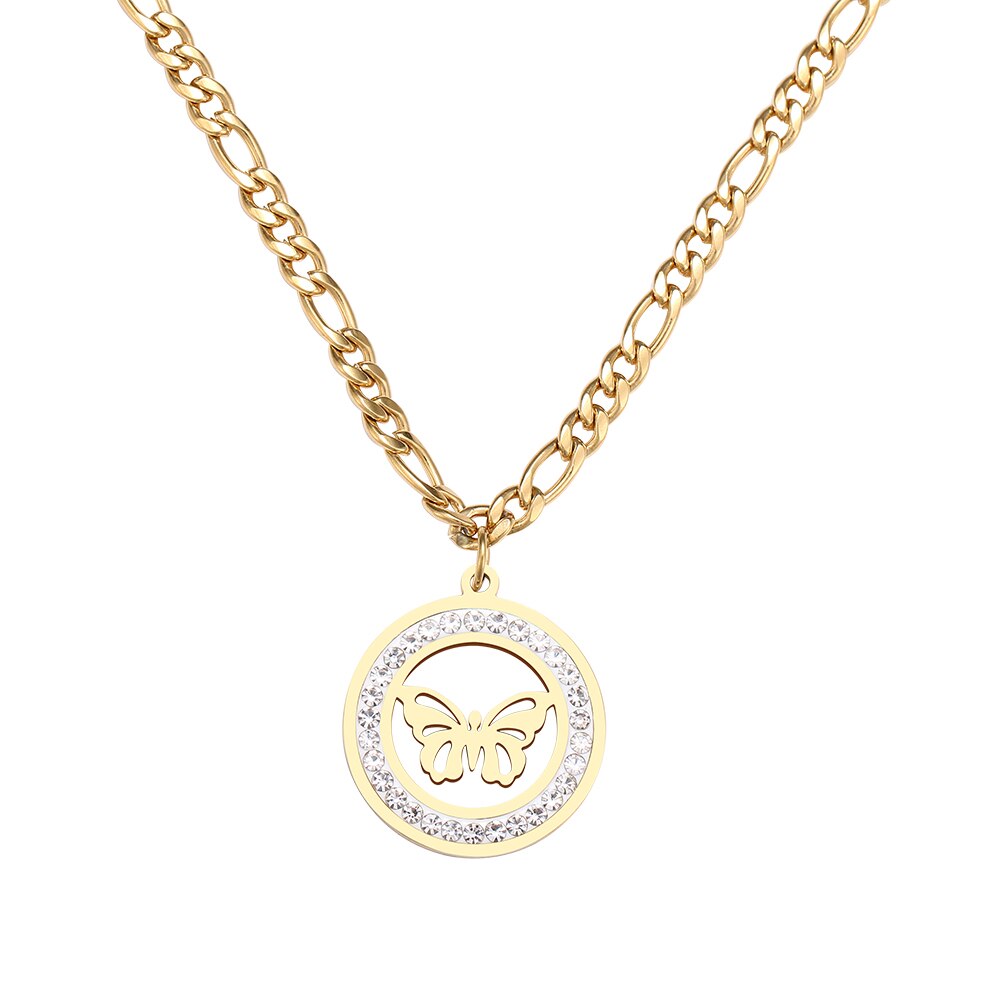 Rostfritt stål HALSBAND GULD, SILVER - 2