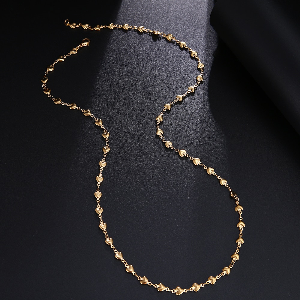 Rostfritt stål HALSBAND GULD, SILVER - 3