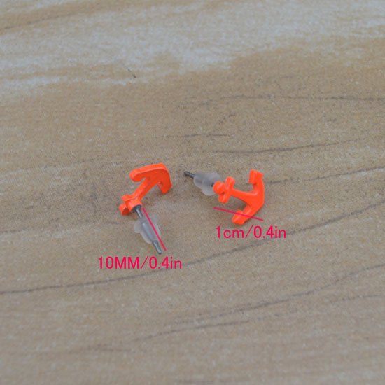 Fashion jewelry neon color anchor stud earring mix color NEON - 4