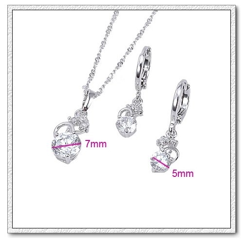 18K Guldfyllda Guld Filled gulddoublé SET CZ