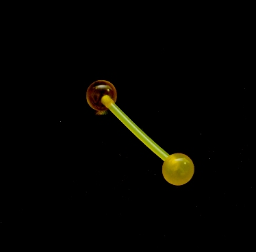 UV balls tongue ring body piercing barbell jewelry
