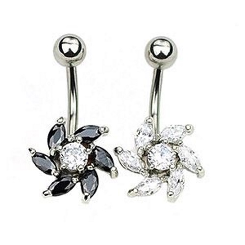 Navel Piercing Flower 