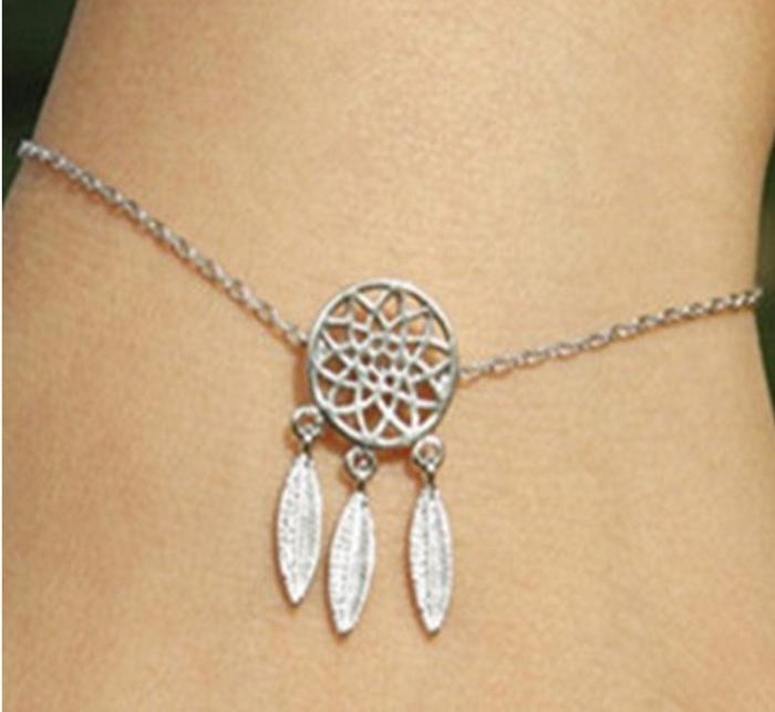 Fotlänk  armband  GULD/SILVER - 2