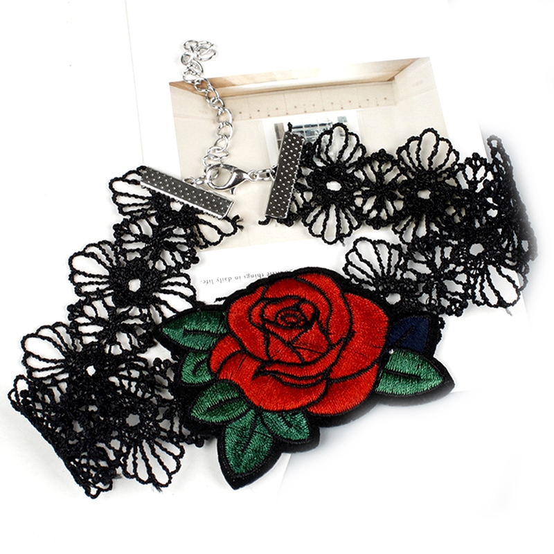 Halsband choker blomma Lace 