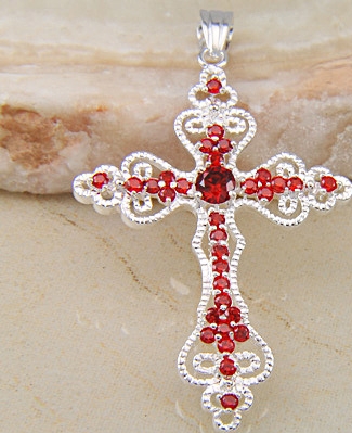 silver Garnet pendant