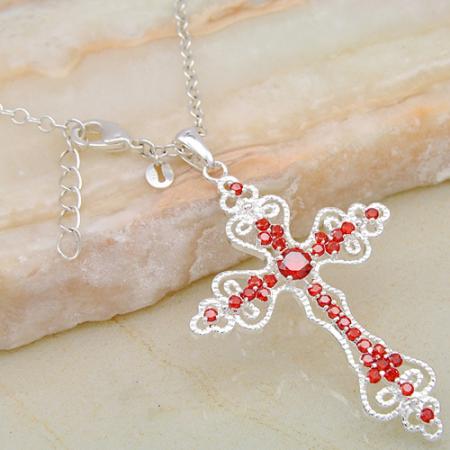 silver Garnet pendant - 2