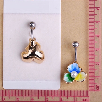 Gold Plated Navel Belly Button Ring Body Piercing - 2