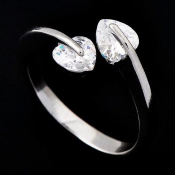 18K Vitguld Guldfyllda Guld Filled gulddoublé Ring CZ Förlovning - 3