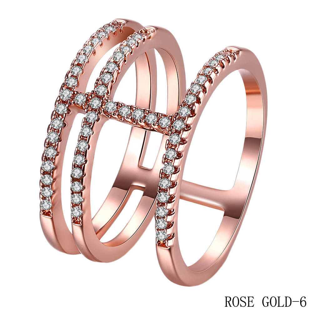 Guldpläterad RING Cubic Zirconia - 4