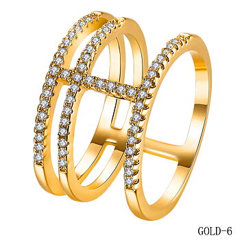Guldpläterad RING Cubic Zirconia