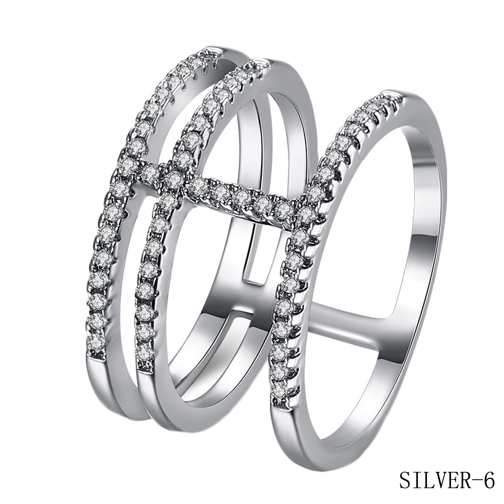 Guldpläterad RING Cubic Zirconia - 3