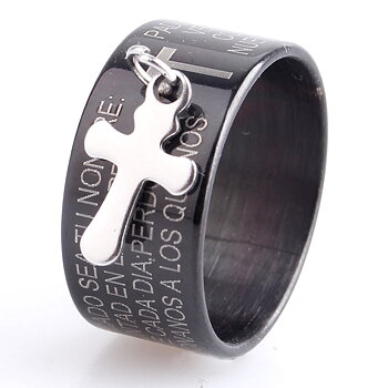 Stainless Steel Ring cross 