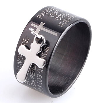 Stainless Steel Ring cross 