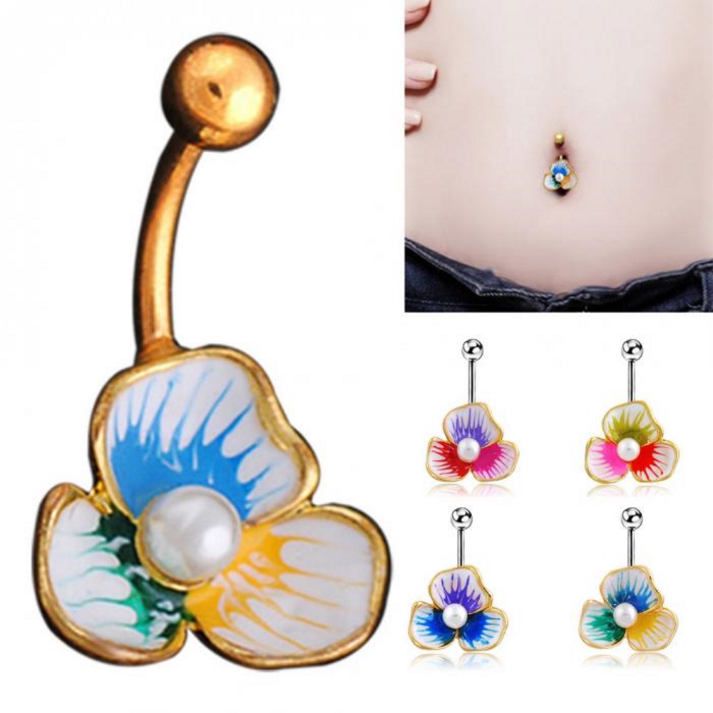 Guldpläterade Navelpiercing Piercing smycken