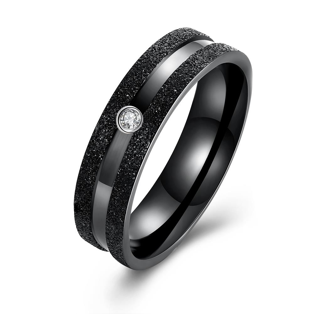 Stainless Steel Ring Gold Plated CZ