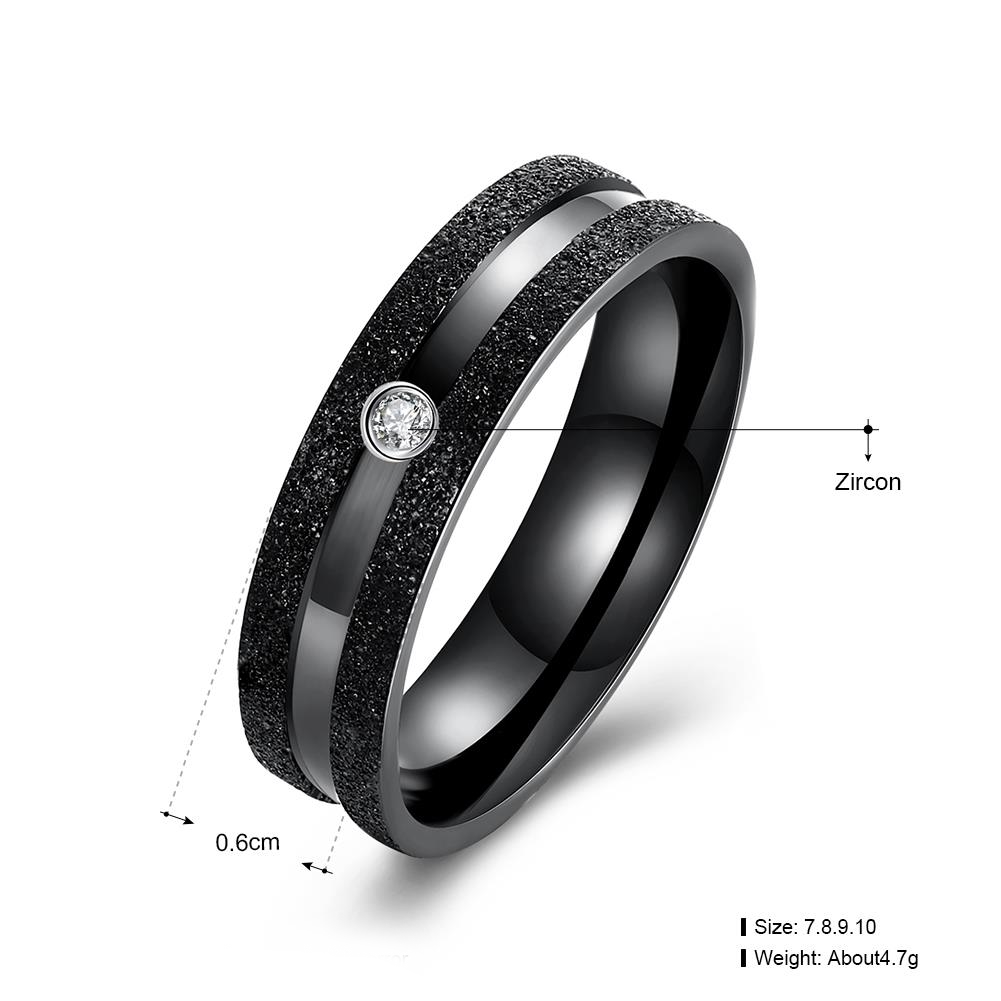 Stainless Steel Ring Gold Plated CZ - 2
