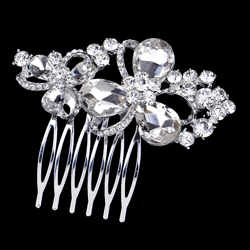 Bridal crystal online hair pins