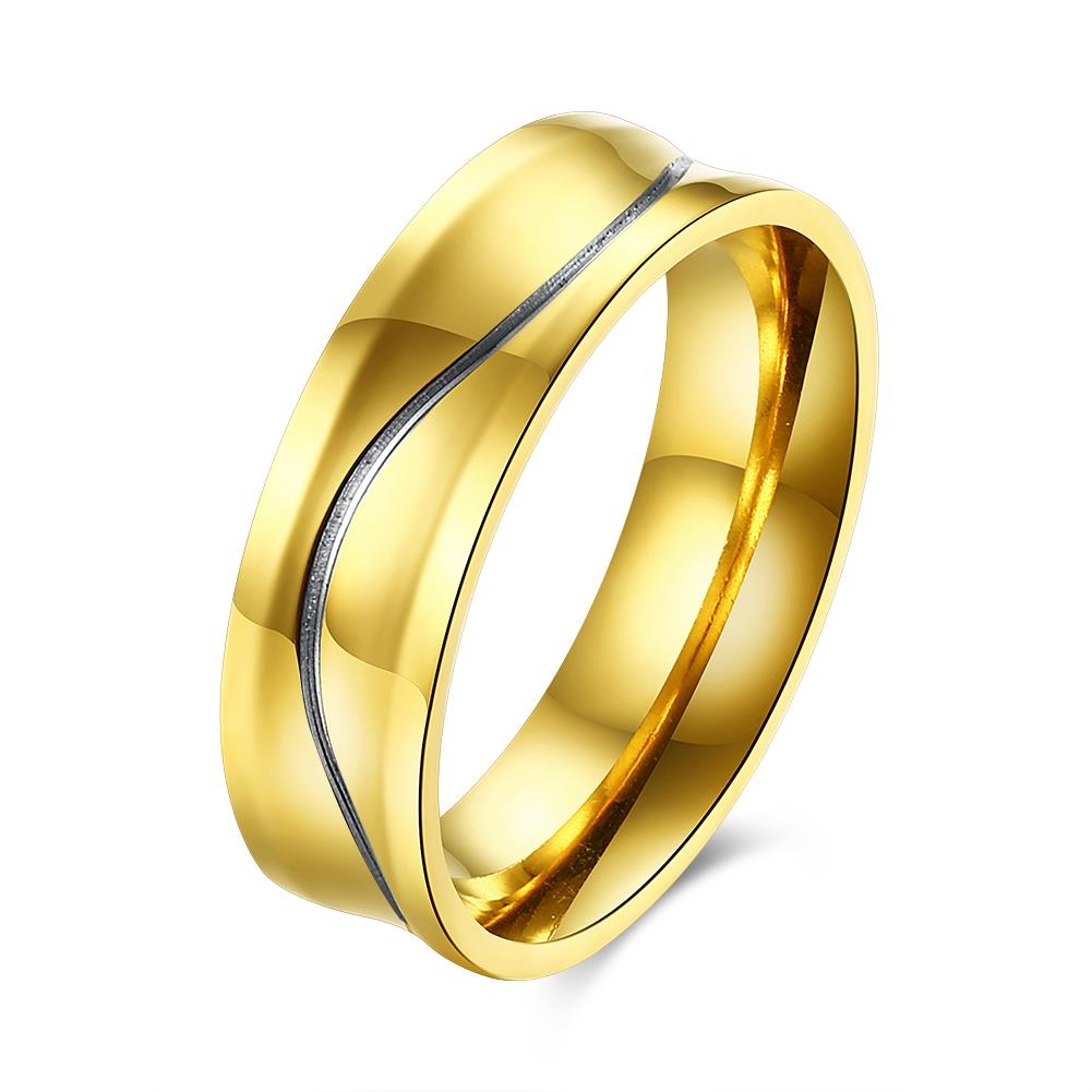 Stainless Steel Ring Gold Plated