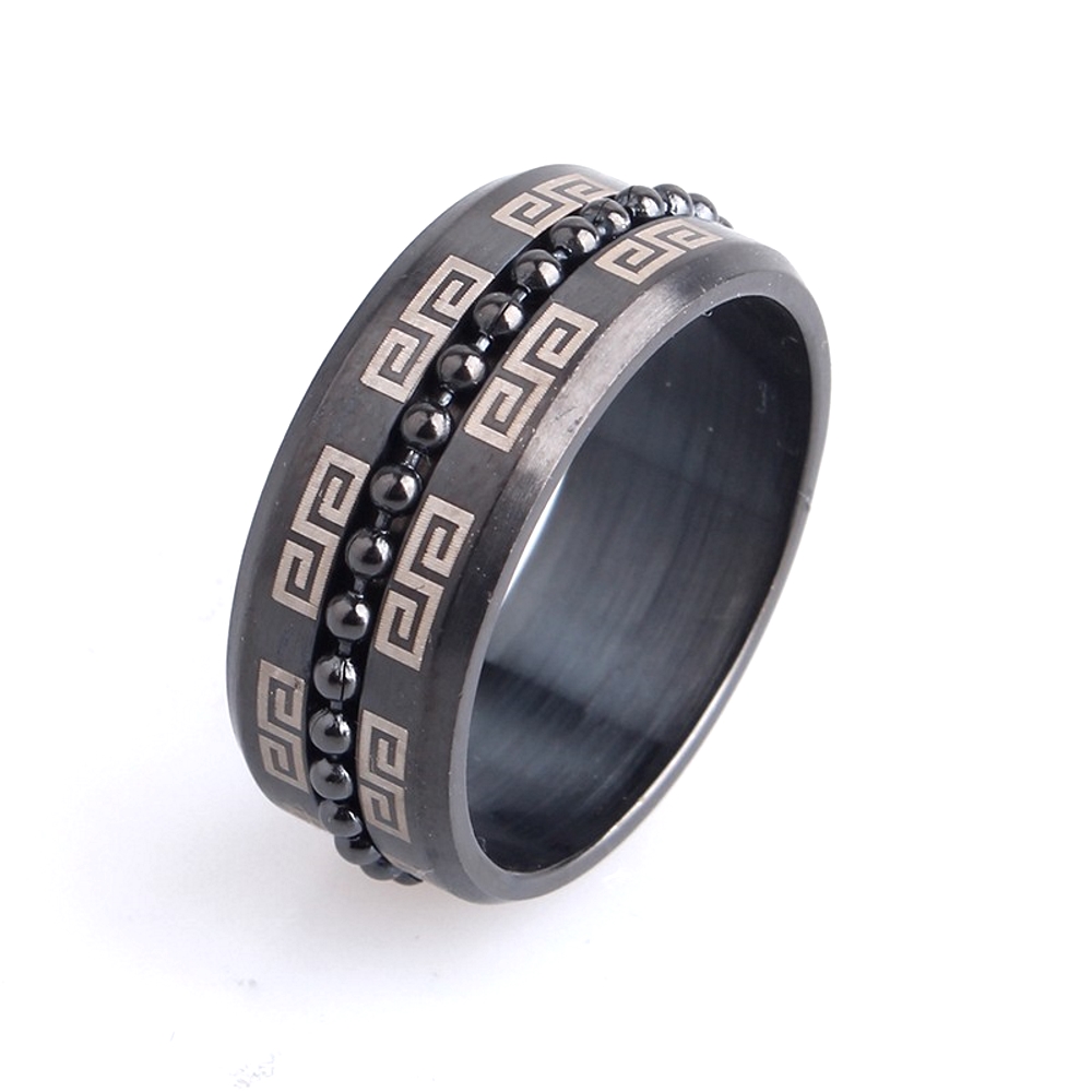 Rostfritt stål ring 8mm muren kulkedja - 2