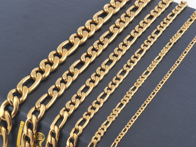 Rostfritt stål halsband + armband Set 5mm - 5