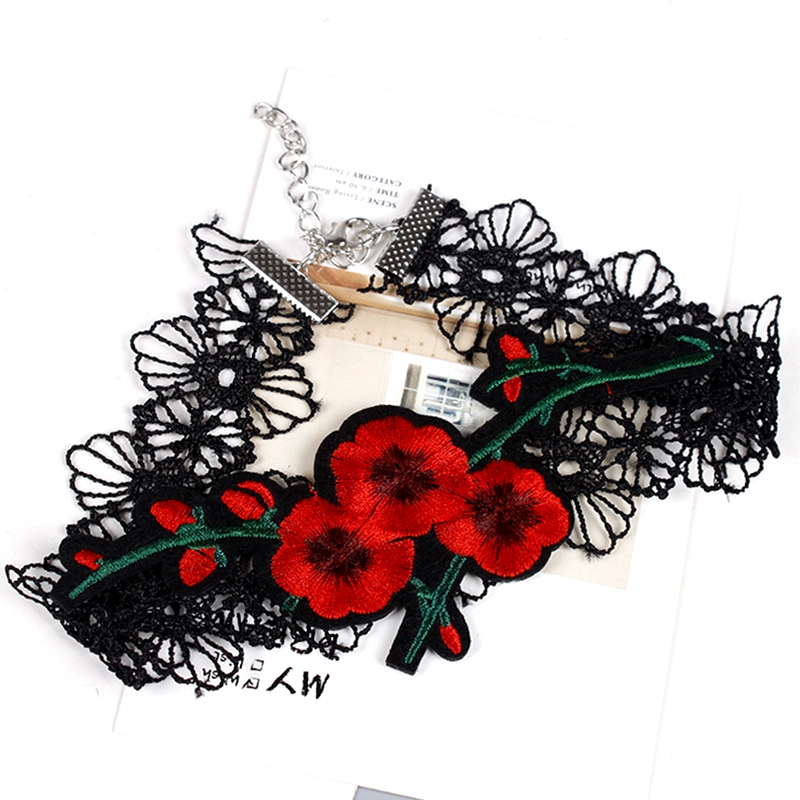 Halsband choker blomma Lace 