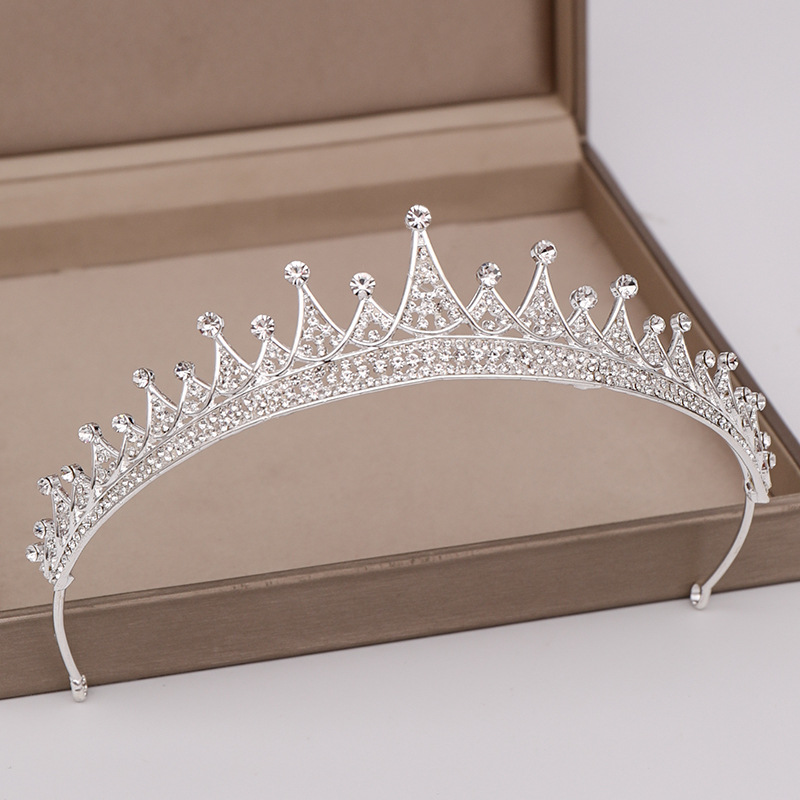 Kristall bröllop hår krona tiara - 2