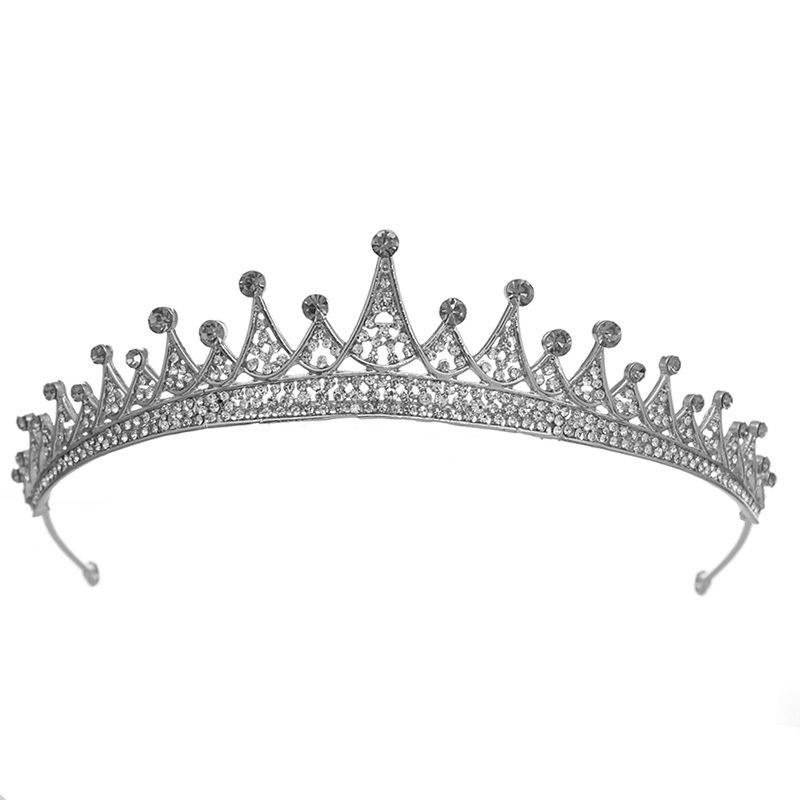 Kristall bröllop hår krona tiara