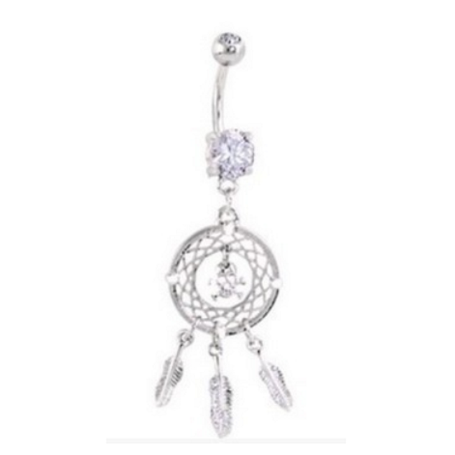Navel Belly Button Ring Body Piercing Skull  - 2