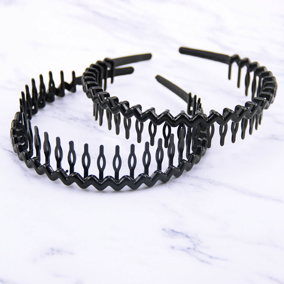 Plasthårband svart, 135mm 4 ST PACK - 2