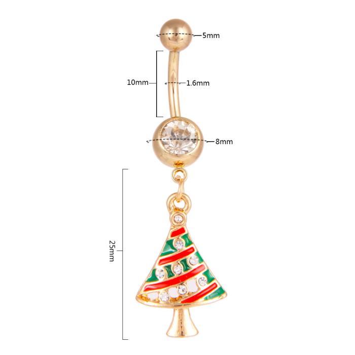 Navel Belly Button Ring Body Piercing Christmas  - 2