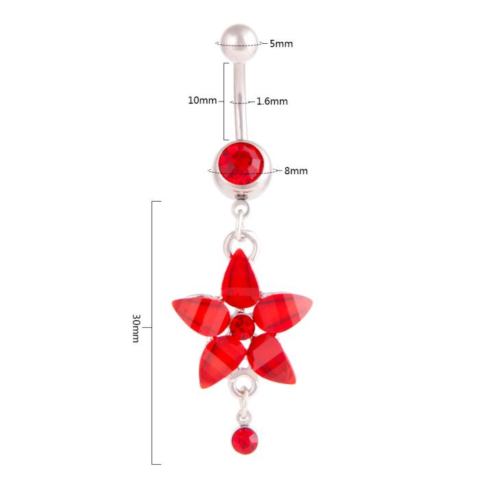 Navelpiercing blomma - 6