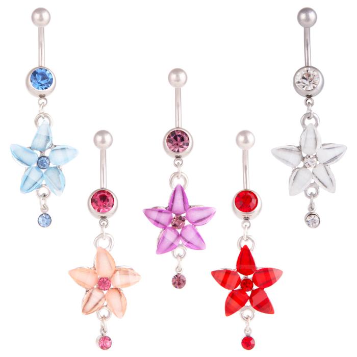 Navelpiercing blomma