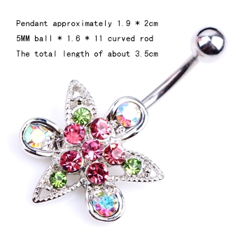 Navel Belly Button Ring Body Piercing Jewelry - 2