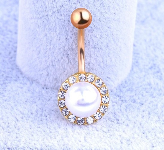 Guldpläterade Navelpiercing Piercing smycken