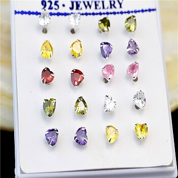925 Silver CZ Öronpiercingar smycken 1st