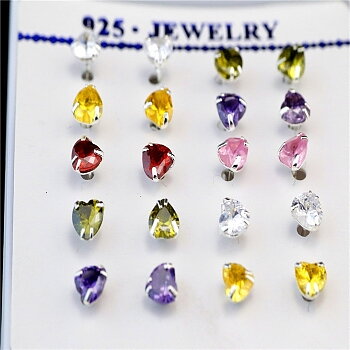 925 Silver CZ Öronpiercingar smycken 1st