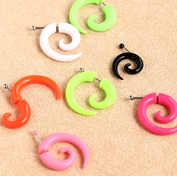 Spiral Fake taper Pluggar Öronpiercingar
