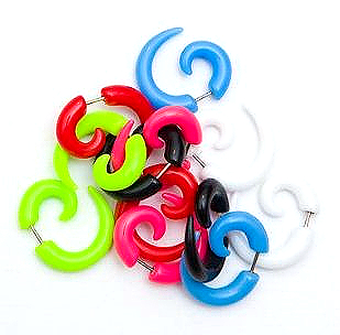 Spiral Fake taper Pluggar Öronpiercingar