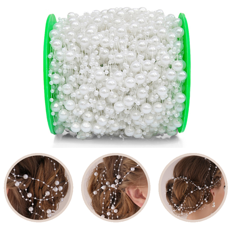 5m artificial pearls chain Wedding decoration hair accessories