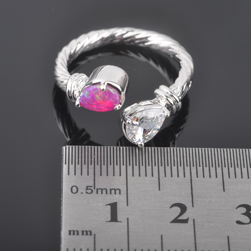Silversmycken filled ring ROSA Brand Opal - 3