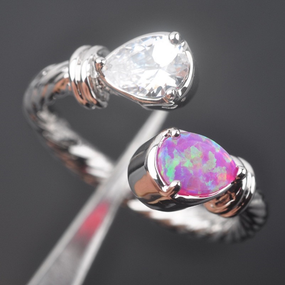Silversmycken filled ring ROSA Brand Opal