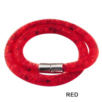 Stardust Armband Dubbel, kristall magnetlås RÖD