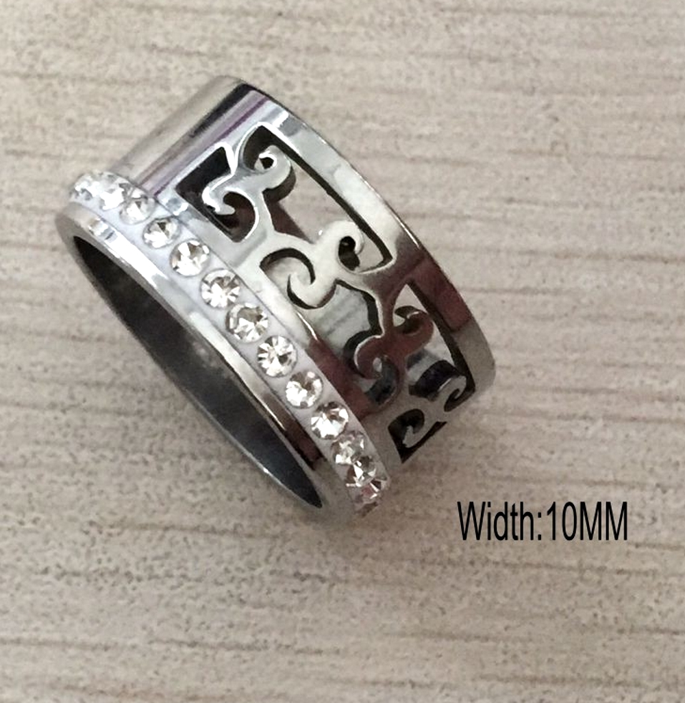 Rostfritt stål ring  18k guld filled - 2